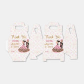 Mehndi sangeet roze goud sjabloon Indische bruilof Bedankdoosjes (Uitgevouwen)