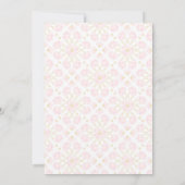 Mehndi sangeet roze goud sjabloon Indische bruilof Kaart (Achterkant)