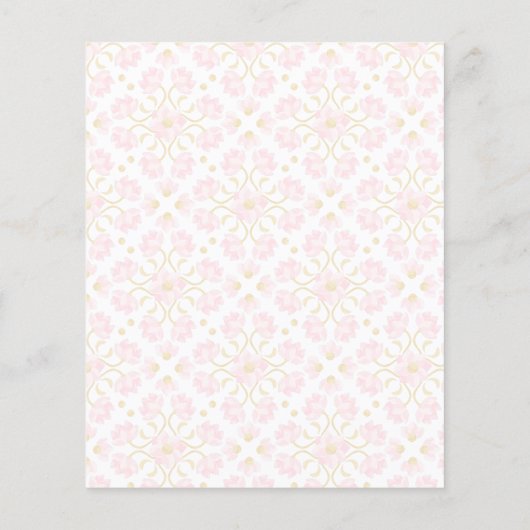 Mehndi sangeet roze Indiase bruiloft budget uitnod (Achterkant)