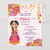 Mehndi schattig Indiase bruid paraplu's budget uit (Voorkant)