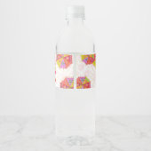 Mehndi schattige Indiase bruid paraplu's Waterfles Etiket (Achterkant)