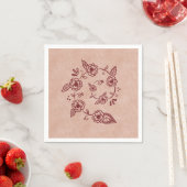 Mehndi Spiraalontwerp Servetten (Insitu)