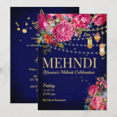 Mehndi Sterrennacht Arabieren floranje Kaart (Voorkant / Achterkant)