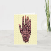 Mehndi Tattoo Art Design Blank Note Kaart (Voorkant)