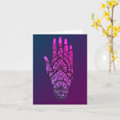 Mehndi Tattoo Art Design Blank Note Kaart (Gele Bloem)