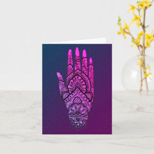 Mehndi Tattoo Art Design Blank Note Kaart