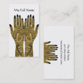 Mehndi Tattoo handen Visitekaartje (Voorkant / Achterkant)