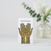 Mehndi Tattoo handen Visitekaartje (Staand voorkant)