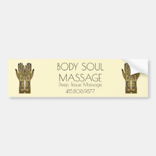 Mehndi Tattoo Hands Promotional Massage Holistic Bumpersticker