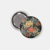 Mehndi Tracery Tegel: etnisch naadloos ontwerp Magneet (Voorkant / Achterkant)