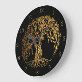 Mehndi Tree of Life (Gold) Grote Klok (Hoek)