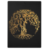 Mehndi Tree of Life (Gold) (Henna) Klembord (Achterkant)