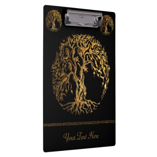 Mehndi Tree of Life (Gold) (Henna) Klembord (Rechts)