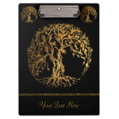 Mehndi Tree of Life (Gold) (Henna) Klembord (Voorkant)