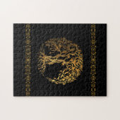 Mehndi Tree of Life (Gold) Legpuzzel (Horizontaal)