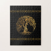 Mehndi Tree of Life (Gold) Legpuzzel (Verticaal)