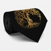 Mehndi Tree of Life (Gold) Stropdas (Opgerold)