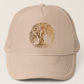 Mehndi Tree of Life (Gold) Trucker Pet (Voorkant)