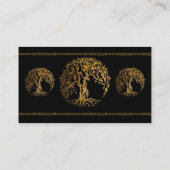 Mehndi Tree of Life (Gold) Visitekaartje (Achterkant)