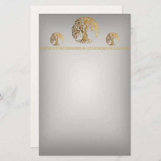 Mehndi Tree of Life (Henna) Briefpapier (Voorkant / Achterkant)