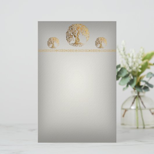 Mehndi Tree of Life (Henna) Briefpapier (Staand voorkant)