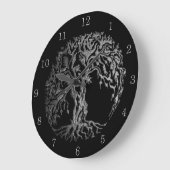 Mehndi Tree of Life (Henna) (zilver) Grote Klok (Hoek)