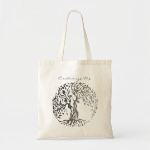 Mehndi Tree of Life (Henna) (zilver) Tote Bag