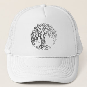 Mehndi Tree of Life (Henna) (zilver) Trucker Pet