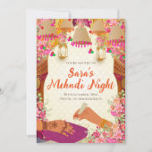 Mehndi uitnodigen & Digitale Mehendi uitnodiging (Voorkant)