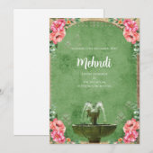 Mehndi uitnodiging Digitale Indiase bruiloft uitno (Voorkant / Achterkant)