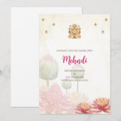 Mehndi uitnodiging Digitale Indiase bruiloft uitno (Voorkant / Achterkant)