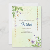 Mehndi uitnodiging Digitale Indiase bruiloft uitno (Voorkant)