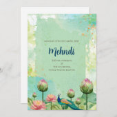 Mehndi uitnodiging Digitale Indiase bruiloft uitno (Voorkant / Achterkant)