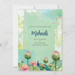 Mehndi uitnodiging Digitale Indiase trouwuitnodigi