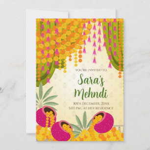 Mehndi uitnodigingen & Digitale Mehndi uitnodiging