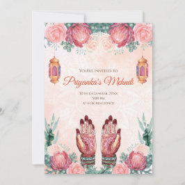 Mehndi-uitnodigingen & Henna-feestuitnodigingen Me Kaart