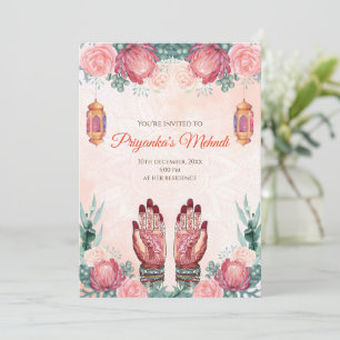 Mehndi-uitnodigingen & Henna-feestuitnodigingen Me Kaart