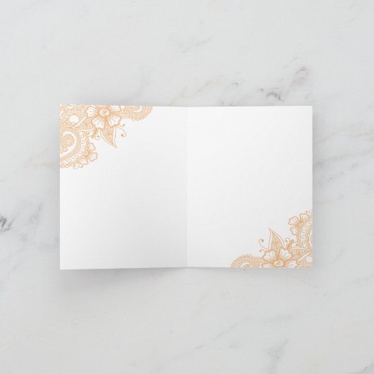 Mehndi Wedding Bedankt (Binnen)