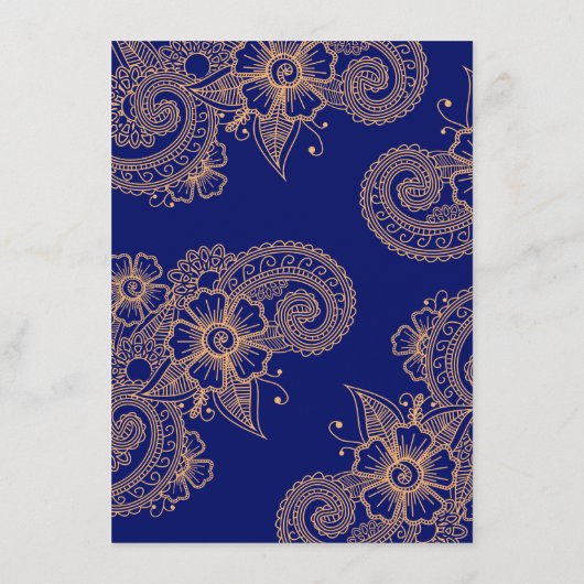 Mehndi Wedding Insert Informatiekaartje (Achterkant)