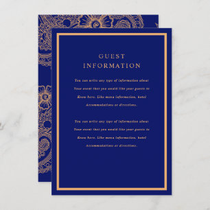 Mehndi Wedding Insert Informatiekaartje