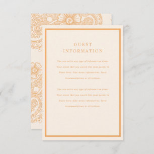 Mehndi Wedding Insert Informatiekaartje