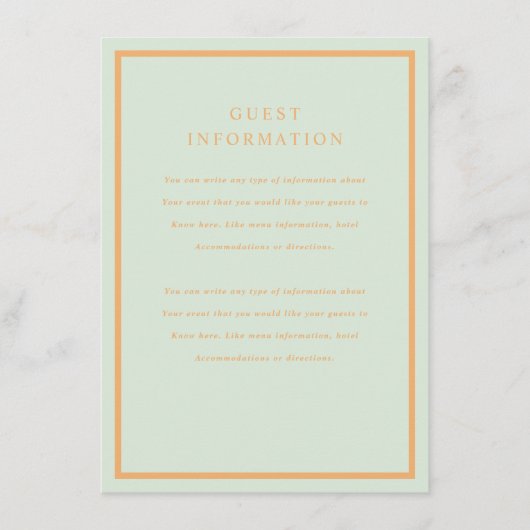 Mehndi Wedding Insert Informatiekaartje (Voorkant)