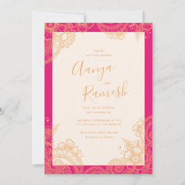 Mehndi Wedding Invitations Kaart