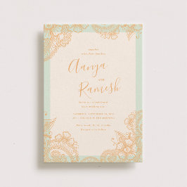 Mehndi Wedding Invitations Kaart