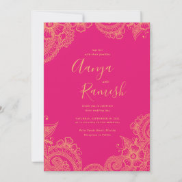 Mehndi Wedding Invitations Kaart