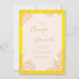 Mehndi Wedding Invitations Kaart