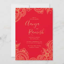 Mehndi Wedding Invitations Kaart