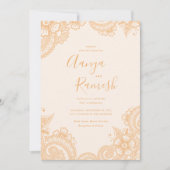 Mehndi Wedding Invitations Kaart (Voorkant)