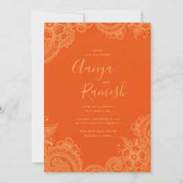 Mehndi Wedding Invitations Kaart