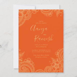 Mehndi Wedding Invitations Kaart